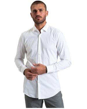 HUGO Overhemden ,Wit ,Katoen Katoenen Overhemd Voor Mannen