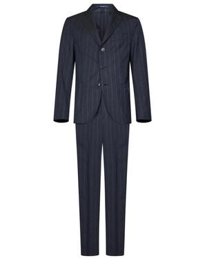 Drumohr Single Breasted Suits - Blue