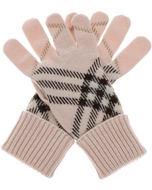 Burberry Cashmere Handschoenen - Roze