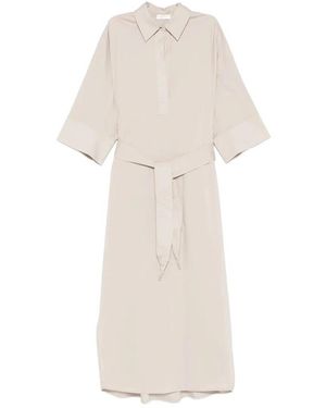 Panicale Belted Midi Shirt Dress - Wit