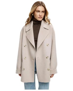 CESARE GASPARI Cashmere Tailored Coat - Natur