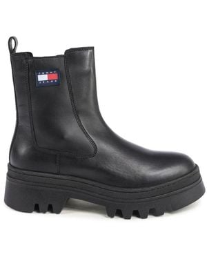 Tommy Hilfiger Chelsea Boots Chunky Sole - Black