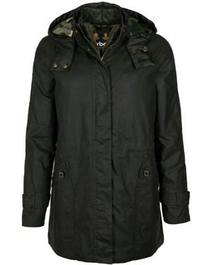 Barbour Jassen ,Zwart ,Katoen Cannich Wax Parka Jas