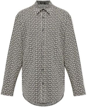 Balmain Monogram Shirt - Grijs