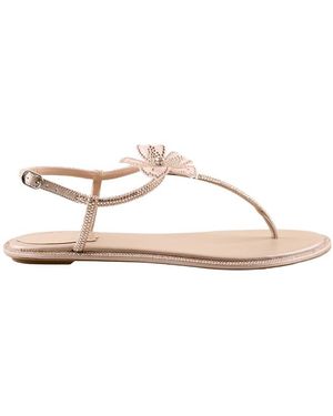 Rene Caovilla Flat Sandals - Metallic