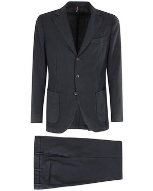 Santaniello Single Breasted Suits - Black