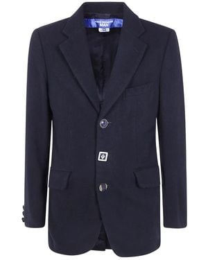 Junya Watanabe Wool Wash Multi Vintage Buttons Jacket - Blau