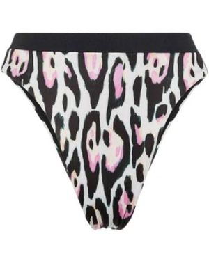 Roberto Cavalli Jaguar-Print Bikini Slip - Zwart