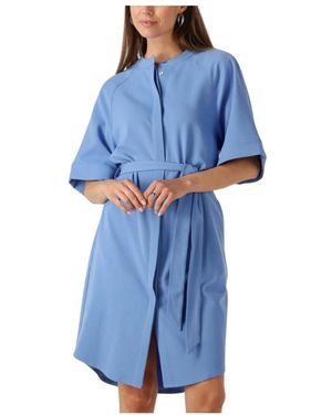 Another Label Hellblaues Mini-Hemdkleid Denice