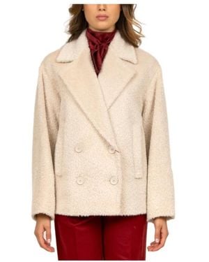Max Mara Double-Breasted Alpaca Jas - Rood