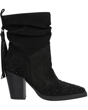 Alma En Pena. Cowboy & Biker Boots - Black