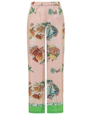 P.A.R.O.S.H. Straight Trousers - Pink