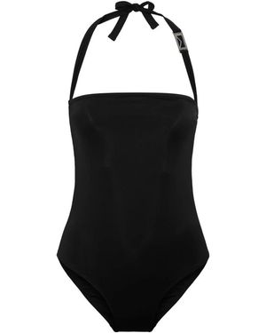 Envelope Badmode ,Zwart ,Omkeerbare Open Rug Badpak