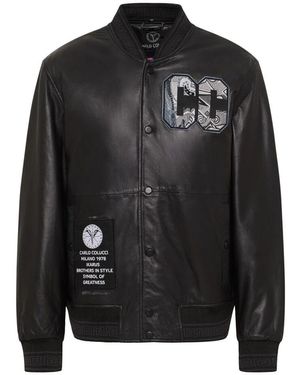 carlo colucci College Lederblouson Delorenzo - Schwarz