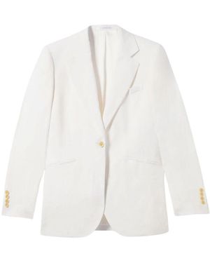 Brooks Brothers Irischer Leinen-Einreiher-Blazer - Weiß