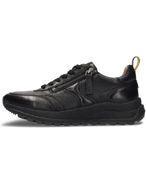 Salamander Schoenen ,Zwart ,Leer Lage Sneaker
