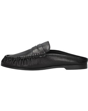 Notre-v Schoenen ,Zwart ,Leer Loafer Mule