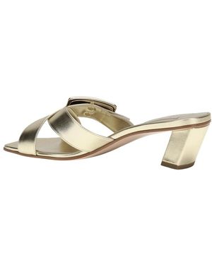 Roger Vivier Belle Vivier Laminated Leren Mules - Metallic
