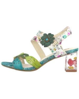 Laura Vita Bunte Damensandalen - Grün