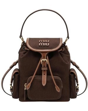 Miu Miu Backpacks - Brown