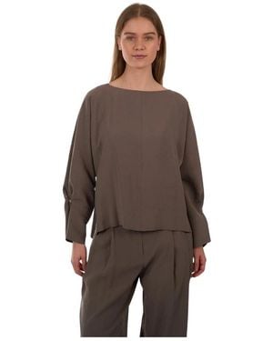 Ottod'Ame Weite Bluse - Braun