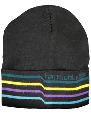 Harmont & Blaine Berretto uomo nero con dettagli a contrasto - Verde
