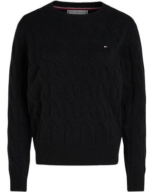 Tommy Hilfiger Round-Neck Knitwear - Black