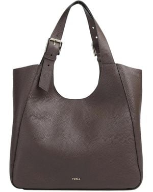 Furla Tassen ,Bruin ,Leer Dora L Tote - Grijs