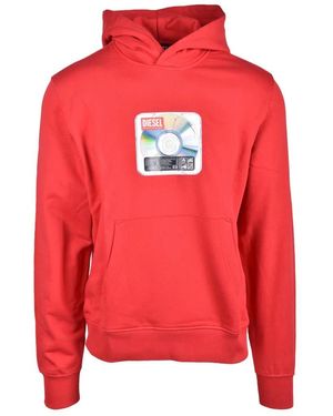 DIESEL Baumwoll-Sweatshirt - Rot