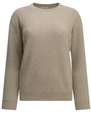 Brunello Cucinelli Cashmere Knitwear - Grigio
