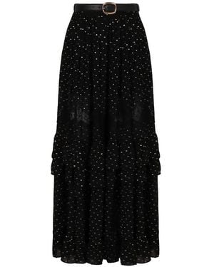 Self-Portrait Maxi Skirts - Black