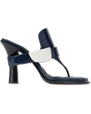 Burberry Heeled Mules - Blu