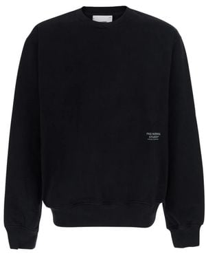 Pas Normal Studios Hoodies & Sweatvesten ,Zwart ,Katoen Off-Race Sweatshirt - Blauw