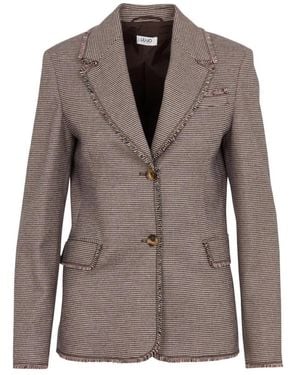 Liu Jo Jassen ,Bruin ,Leer Tinto Filo Blazer