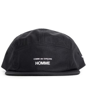 Comme des Garçons Schwarze Nylon Twill 5 Panel Kappe