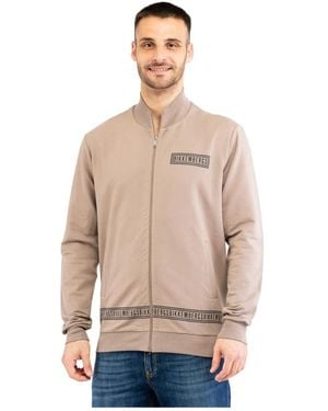 Bikkembergs Hoodies & Sweatvesten ,Bruin ,Katoen Stedelijke Jas Voor Mannen - Naturel