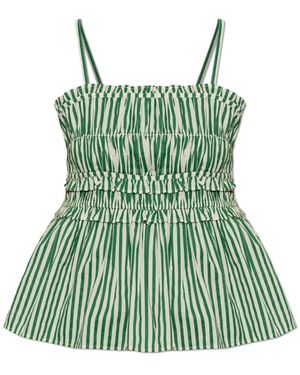 AllSaints Tops ,Groen ,Katoen Kali Gestreepte Cami Top