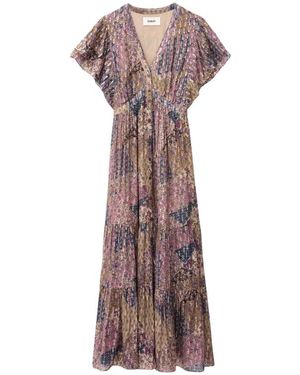Ba&sh Kleedjes ,Veelkleurig ,Dress Pareta - Bruin