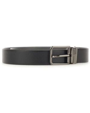 Gianni Chiarini Accessoires ,Zwart ,Leer Reversible Leren Riem