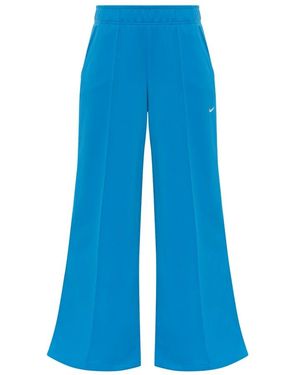 Nike Mid-Rise Wide-Leg Track Pants - Blau