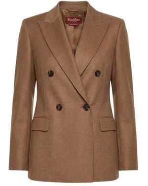 Max Mara Jassen ,Bruin ,Wol Uditore Blazer