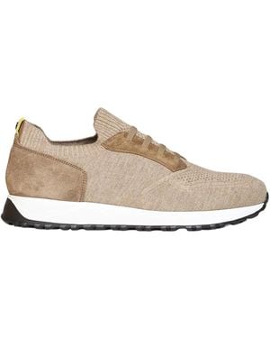 Doucal's Schoenen ,Wol Panelled Knitted Sneaker - Naturel