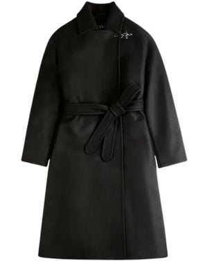 Fay Belted Coats - Negro