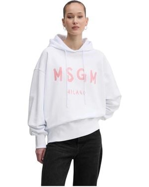 MSGM Hoodies - Blanc