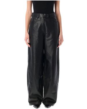 REMAIN Birger Christensen Leather Trousers - Negro