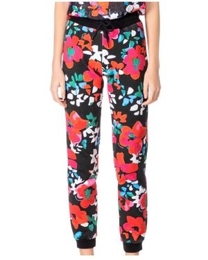 Gaelle Paris Pantalone Tuta Stampo Floreale - Rood