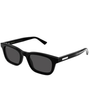 Gucci Rechteckige Sonnenbrille - Schwarz