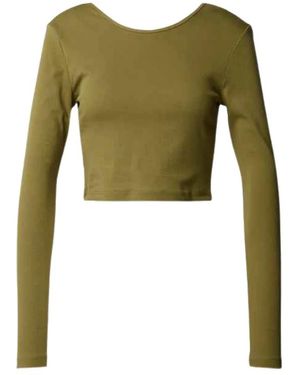 ONLY Tops ,Groen ,Katoen Cropped Gebreide Top