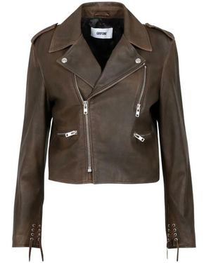 Grifoni Nappa Lederjacke - Grün