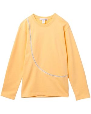 Comme des Garçons Tops ,Geel ,Zip Detail Sweatshirt